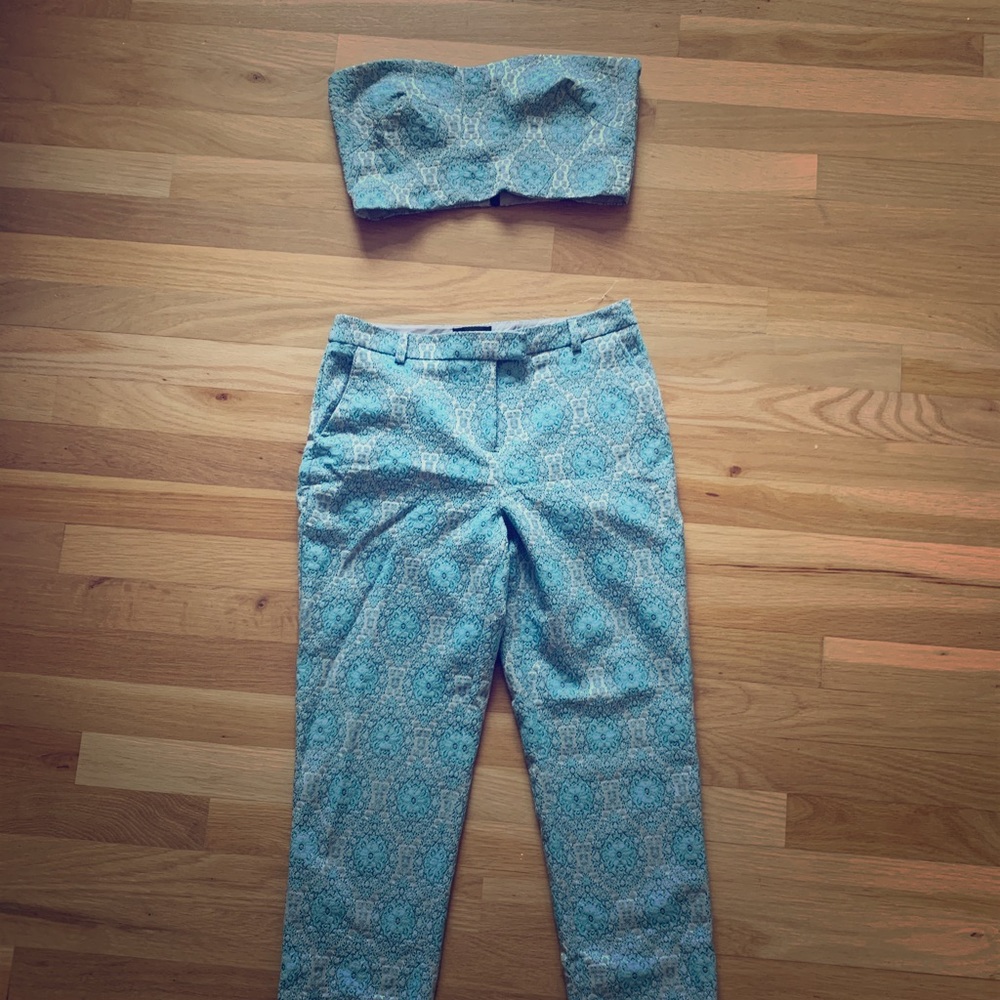 Topshop Blue Patterned Set Size 4